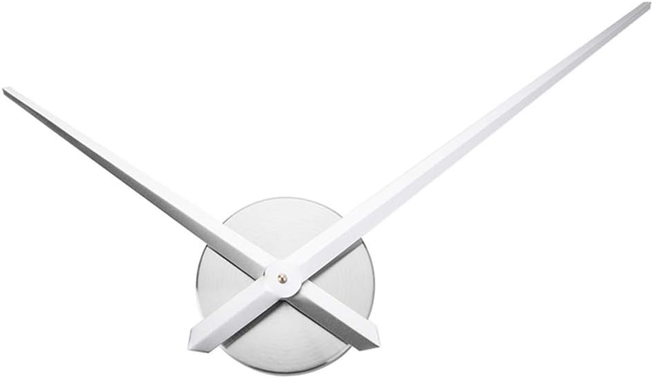 SIEMOO 3D Clock Hands, DIY Large Clock Hands Needles Wall Clocks 3D Kitchen Office Home Art Decor Quartz Clock Mechanism Accessories-Silver