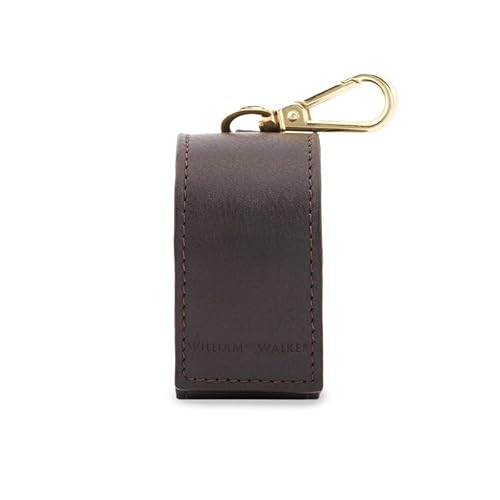 William Walker - Hochwertiger Kotbeutelspender aus echtem Rindsleder - Maximal robust, langlebig und pflegeleicht - Für kleine, mittlere und große Hunde - Besonders einfache Bedienung