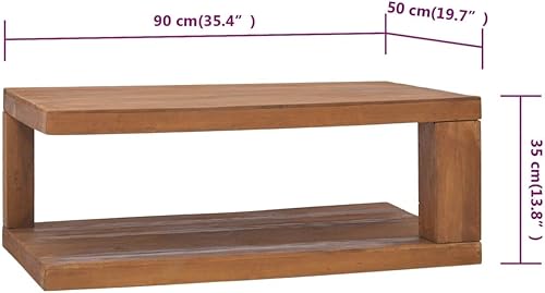 Miniatura 2 de Juego de mesa auxiliar, mesa auxiliar de tronco, adecuada para sala de estar, oficina, balcón, estudio, sala de estar familiar, 35.4 x 19.7 x 13.8