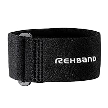 Rehband Tennis Elbow Brace - Single Unit, Universal Size for Both Men and Women, Providing Support for Tennis Elbow and Golf Elbow, ColourBlack, SizeOne Size