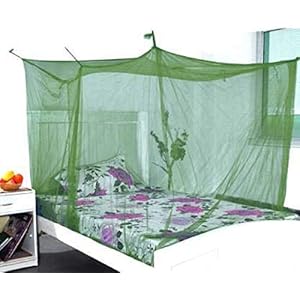 DIVAYANSHI Polycotton Mosquito net for Bed (Olive Green, 8 x 8 ft), 8×8 ft