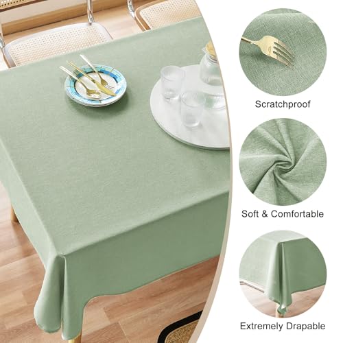 Image of AUSSPVOCT Textured Table Cloth Rectangle 60x104 Inch for Home Kitchen Decor
