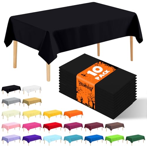 JHDZDHY 10 Pack Premium Disposable Plastic Tablecloth 54