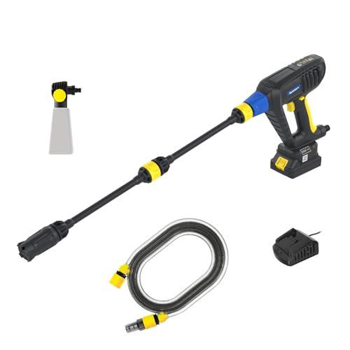 Michelin Nettoyeur Haute Pression Portable sans Fil MPX 250EDS | Batterie Rechargeable (18 V) Incluse | pour Véhicules et Autos | avec Buse 4 en 1 | avec Dual...