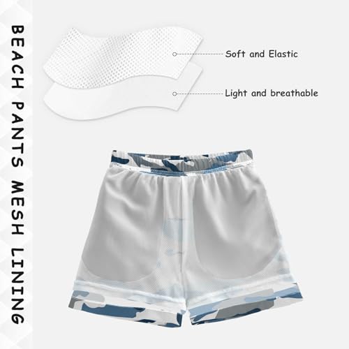 Boys Swim Trunks Gray Dark Blue Camouflage Toddler Swim Shorts Beach Board Shorts Swimsuit4