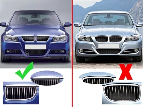 Calandre avant de style Racing pour BMW E90 E91 2005-2008 couvercle d'évent capot noir mat