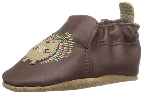 Robeez Boys' Soft Soles, Hedgehog Hug Brown, 12-18 Months M US Infant