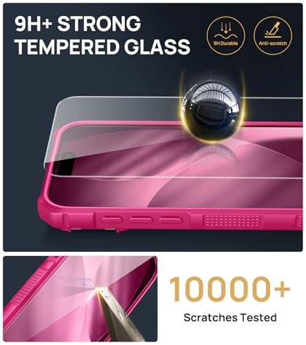 Image of SSLOTSCASE for iPhone 17 Pro Case with 2X Screen Protector, Pink