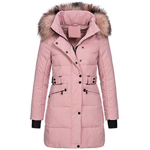 Elara Chaqueta Acolchada de Invierno de Mujer Chunkyrayan MP19904 Rosa-38 (M)