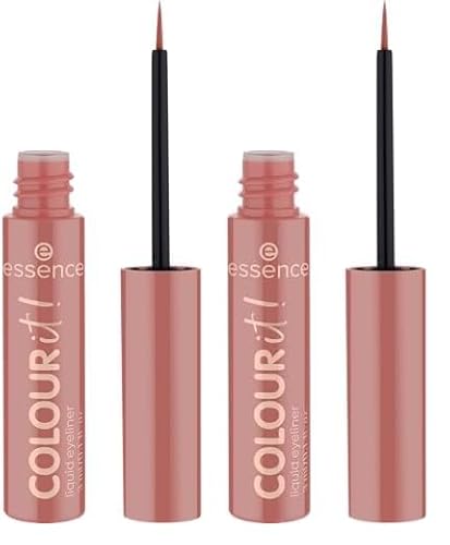 Essence Cosmetics essence COLOUR it, liquid eyeliner, longue durée, hautement pigmenté, séchage rapide, intense en couleurs, mat (3ml) (Lot de 2)