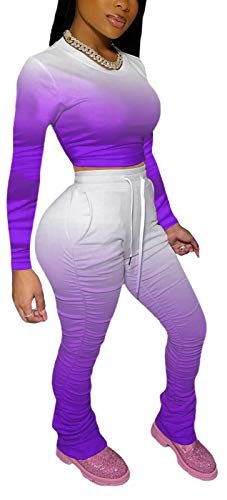 Sports Suit Outfit Tracksuit Jumpsuits for Women Two Piece Outfits Long Sleeve T-Shirts Bodycon Sportswear Set