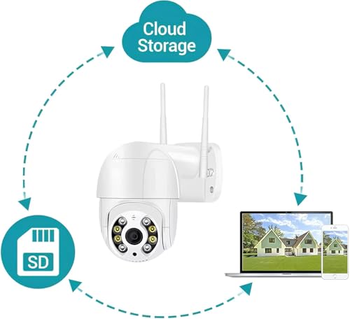 Câmera De Segurança Wi-fi Externa À Prova D'água Full Hd Gira 360 Bivolt (APP ICSEE)