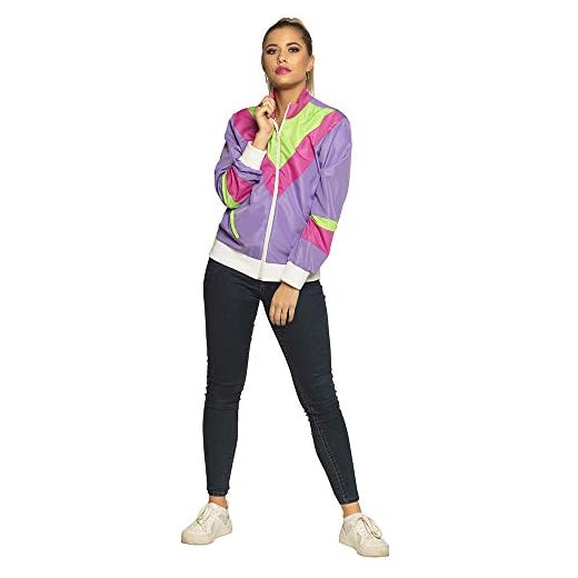 Boland - Erwachsenenkostüm Trainingsanzug 80er Jahre mit Taschen, Jacke und Hose, verschiedene Größen, Campinganzug, Jogginganzug, Assi Anzug, Retro Style, Gruppenkostüm, Mottoparty, Karneval