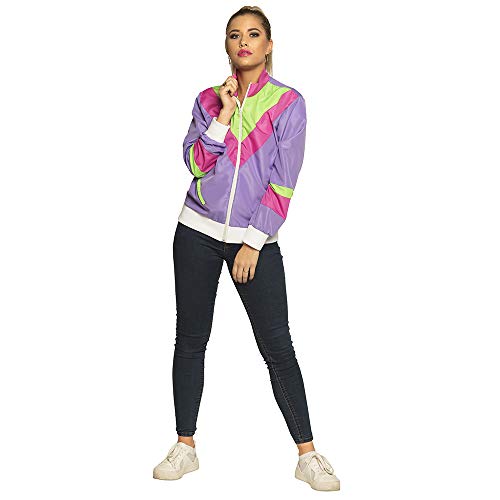 Veste de sport rétro à fermeture éclair pour revivre les années 80 en soirée déguisée