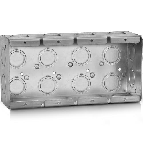 Boîte électrique de maçonnerie à 4 voies en métal soudé 9,5x4,9 cm avec EKO knockouts