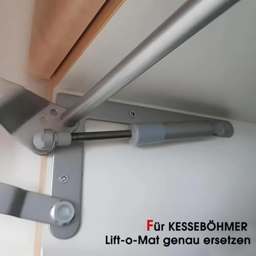 Vepagoo 2X Gasdruckdämpfer 200N Gasdruckfedern Kompressionsfeder Ersatzteil für Kesseböhmer Beschlag HSB Hochschwenkbeschlag