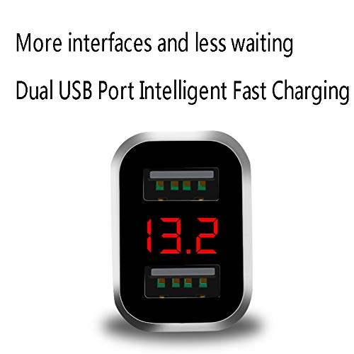 Caricabatterie per Auto, Ricarica USB per Auto - Caricabatterie 2USB - Carica Digitale Veloce - Carica Rapida