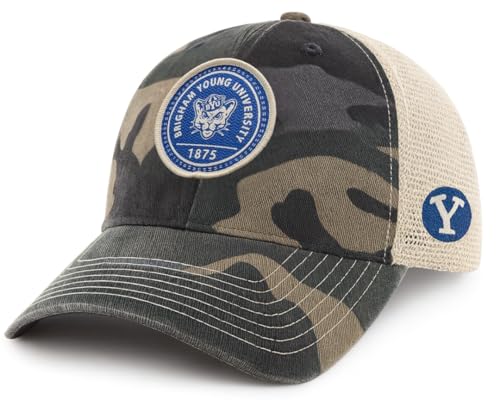Officially Licensed BYU Camo Hat Classic Mesh Trucker Relaxed Fit Adjustable Embroidered Team Logo Cap Multicolor