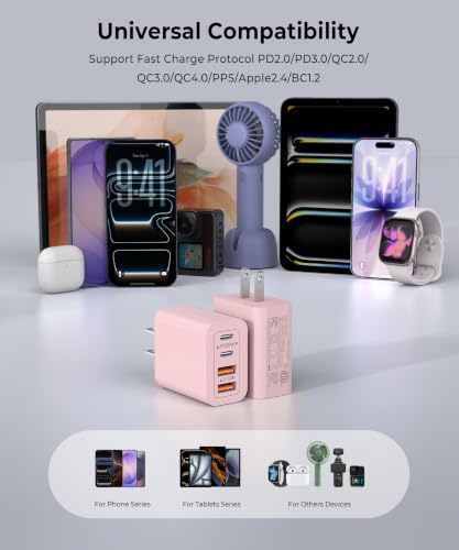 Image of 2Pack 40W USB C Charger Block, Multi-Port Type C Fast Phone Charging Blocks