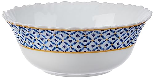 Image of Larah by Borosil Juliet Fluted Series Opalware Dinner Set | 21 Pieces for Family of 6 | Microwave & Dishwasher Safe | Bone-Ash Free | Crockery Set for Dining & Gifting | Plates & Bowls | White
