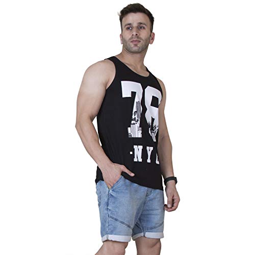 Image of Veirdo Men's Cotton Printed Regular Fit Vest