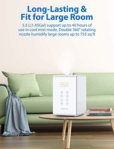 Elechomes Sh8820 Top Fill 5.5L Humidifier And Elechomes Uc5501 6L Warm And Cool Mist Humidifier Bundle #TOP5