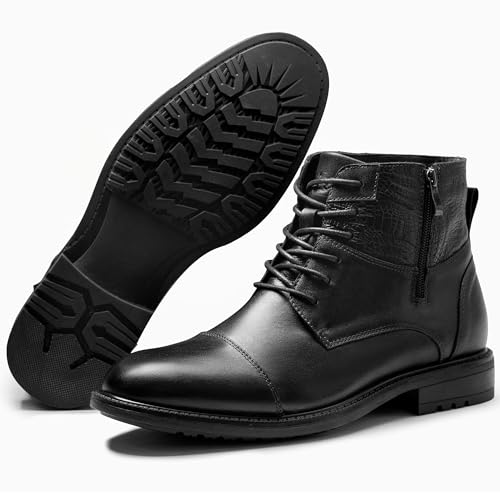 Image of Holy dove Men's Lightweight Dress Boots Zip Ankle Chukka Casual Boot