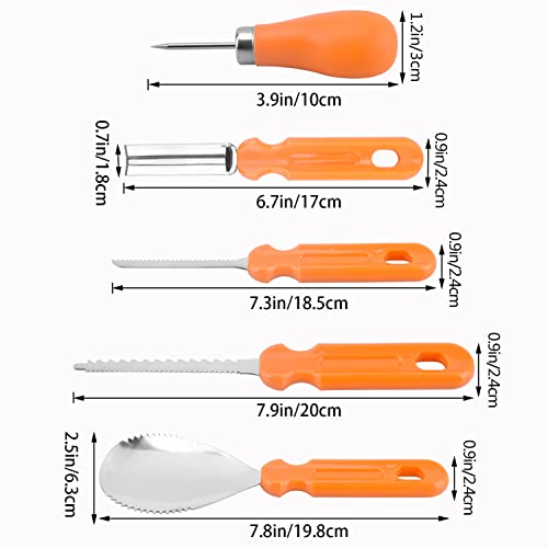 Halloween Pumpkin Carving Tools,Jack-O-Lanterns 13 Piece Professional Pumpkin Cutting Carving Supplies Tools Kit Stainless Steel Lengthening And Thickening With Handbag #TOP3