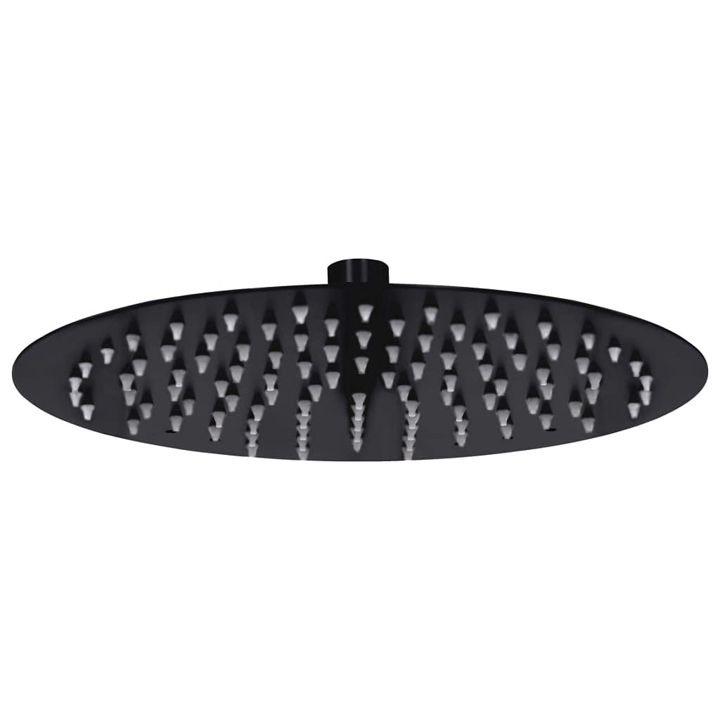 Deszczownica ze stali nierdzewnej, 25 cm, okrągła, czarna