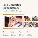 ARZOPA 10.1" Metal Digital Photo Frame Free Cloud Storage WiFi Digital Picture Frame HD Touchscreen No Subscription APP Sharing Unlimited Photos/Videos Best Custom Frame for Gifting Family - D10 Gold - Image 3