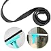Replacement Squeegee Rubber, Squeegee Replacement Stainless Steel Window Glass Wiper Cleaner Accessory for Windows, Shower Doors, Glass Cleaning