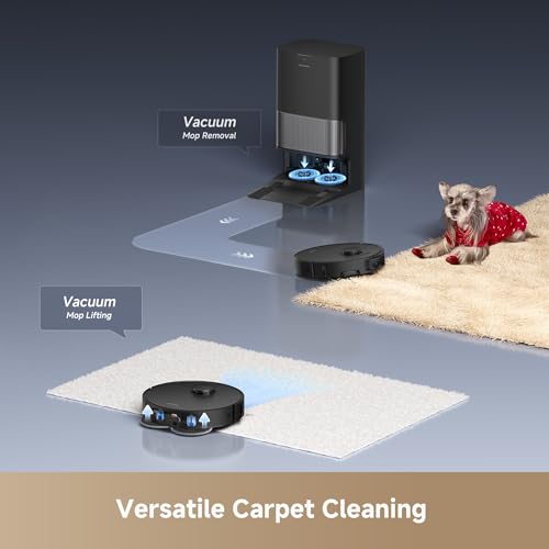 Image of DREAME L40s Ultra Robot Vacuum and Mop, Auto-Empty, Mop Self-Cleaning, 1,9000Pa Suction, 100% Detangling DuoBrush, Extending Mops and Side Brush, 40mm Obstacle Clearing, App & Voice Control (Black)