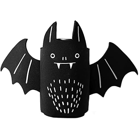 FUN LAVIE 6 Pack Halloween Bat Can Coolers Sleeves Neoprene Can sleeve Beer Drink Coolies for Halloween Holiday Party Decorations Supplies Cover