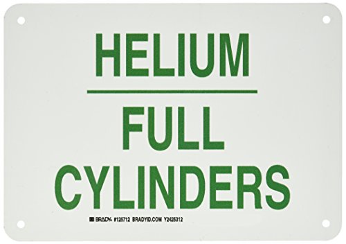 Panneau hélium pleins cylindres Brady 17,8x25,4cm signalisation