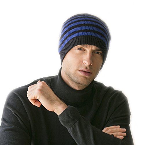 Bonnet à rayures BaronHong en tricot pour homme style casual automne hiver