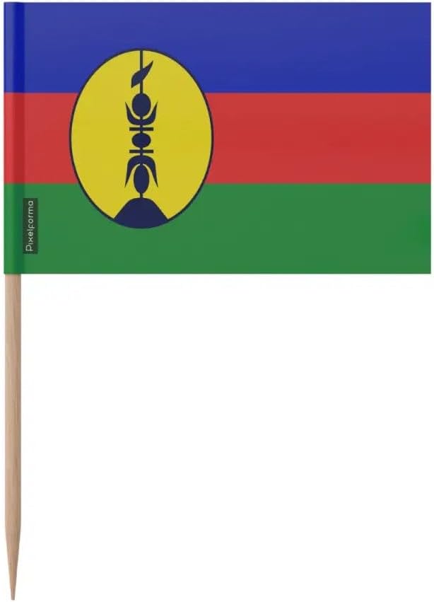 New Caledonia Flags Toothpicks in Various Sizes 100 Pieces 12 cm
