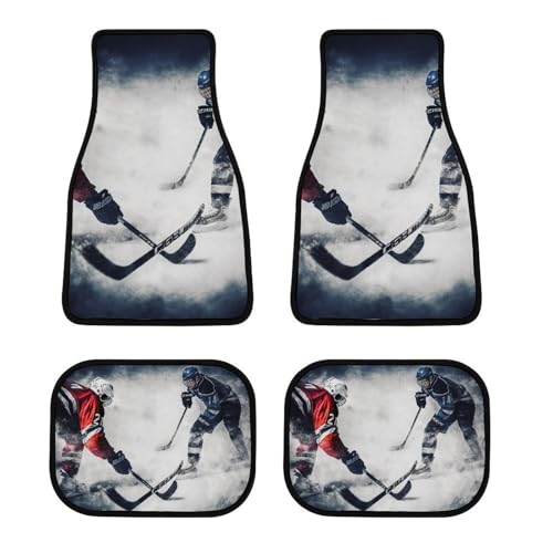 Tapis de sol pour voiture sur le thème du hockey pour protéger l'habitacle