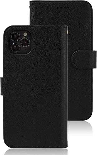 Étui pour iPhone 13 en cuir rétro Svart avec rabat de protection haut de gamme