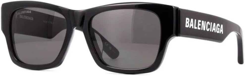 Balenciaga Grey Square Unisex Sunglasses BB0262SA 001 56