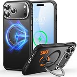【2025新開発！新型TPUバンパー・安全性 】CUTELFON iPhone 17 Pro Max ケース 3倍米軍規格認証 耐衝撃 MagSafe対応 ワイヤレス充電 いPhone17 Pro Max ケース 360°回転【横縦両立・角度自由調整】黄ばみなし 傷防止 アイフォン17 Pro Max ケース 対応 半透明 iPhone 17 Pro Max 6.9インチ用デザートチタニウム