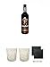 Produktbild Captain Morgan Black Label Jamaika 40% 0,7 Liter + Rum Glas 1 Stück + Rum Glas 1 Stück + Schiefer Glasuntersetzer eckig ca. 9,5 cm Ø 2 Stück