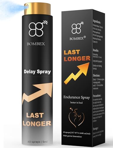 BOMBEX Delay Sprayer for Long Last Men, Personal Care Formula for Extended Moments, Duration Delay Spray for Couples, Travel Size 5ml with 40 Applications, Retardante para Caballeros