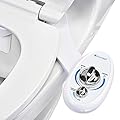 Brondell Bidet Left Hand Bidet Attachment SouthSpa Dual Nozzle - control panel on left side - Dual Positionable Nozzles for front and rear wash, LH-12