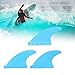 yaogohua 3Pcs Surfboard Fins PVC Thruster Fins Surfing Board Accessories for Long Board Stand Up Paddle Thruster Fins for Surfing(Blue)