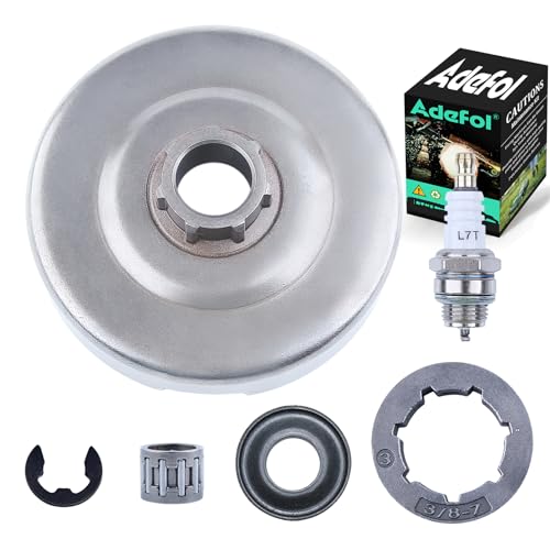 Adefol Pignon Kit de Pièces pour Tronconneuse Husqvarna 372 371 365 362 XP et Jonsered 2172 2171 2165 2163 2071 2065 2063, Tambour Embrayage + Pignon de Jante...