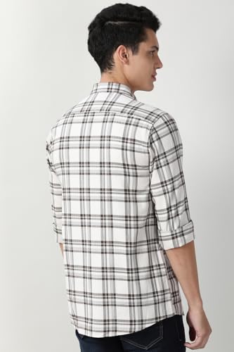 Image of Peter England Men's Checkered Shirt | 100% Cotton