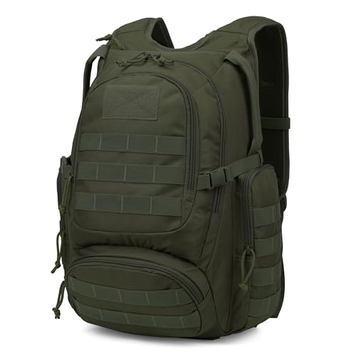 Reviews de Color Verde Militar los mejores 5. 43 Mardingtop - Mochilas tácticas Molle de 25 litros para senderismo, campamento, viaje militar, motocicleta, color verde militar