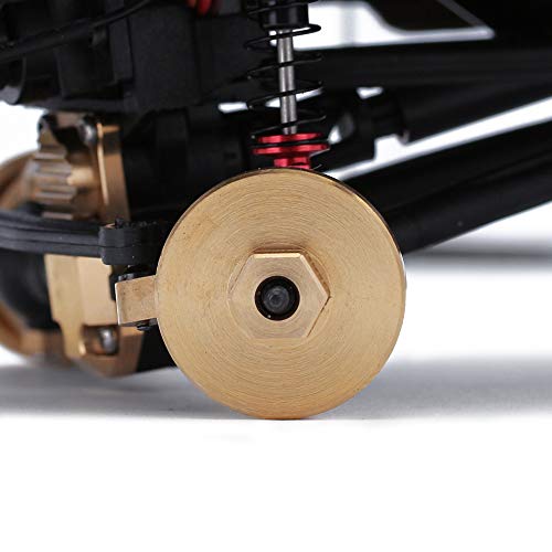 Injora Brass Wheel Weights With 7Mm Wheel Hex Hub For 1/24 Rc Crawler Axial Scx24 Axi90081 Upgrades Parts,4Pcs #TOP5