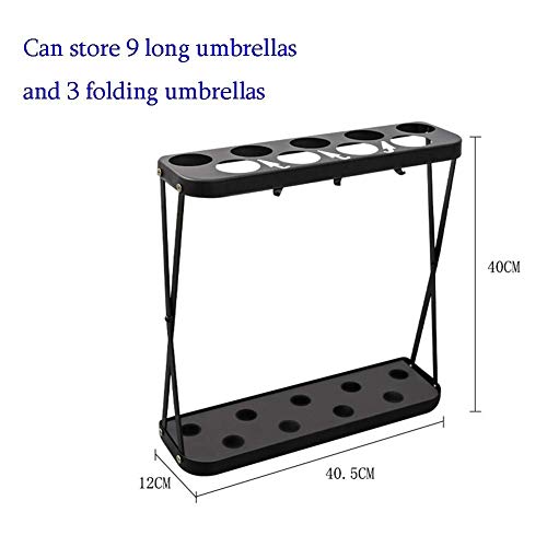 Porte-parapluies à assemblage détachable en métal pour support de stockage - 3