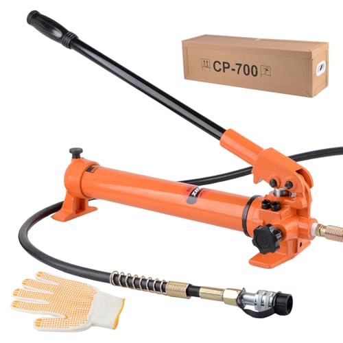 Image of HZLZRZ CP-700 Hydraulic Pump Hand Operated Pump Hydraulic Hand Pump Manual Pump for Porta Power and Jack (1000psi) (HZ-700)